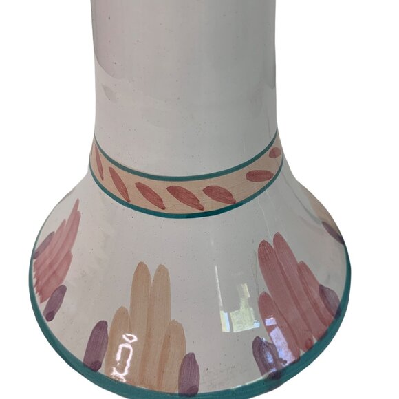 Vintage Pair Of Hand-Painted Ceramic Candlesticks Southwest 14" 7701 - Picture 12 of 15